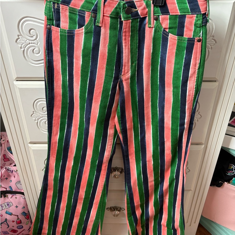 Wrangler Multicolor Striped Flare Jeans